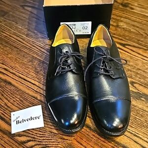 Belvedere Duke Dress Shoes Black Leather EUC 10.5D